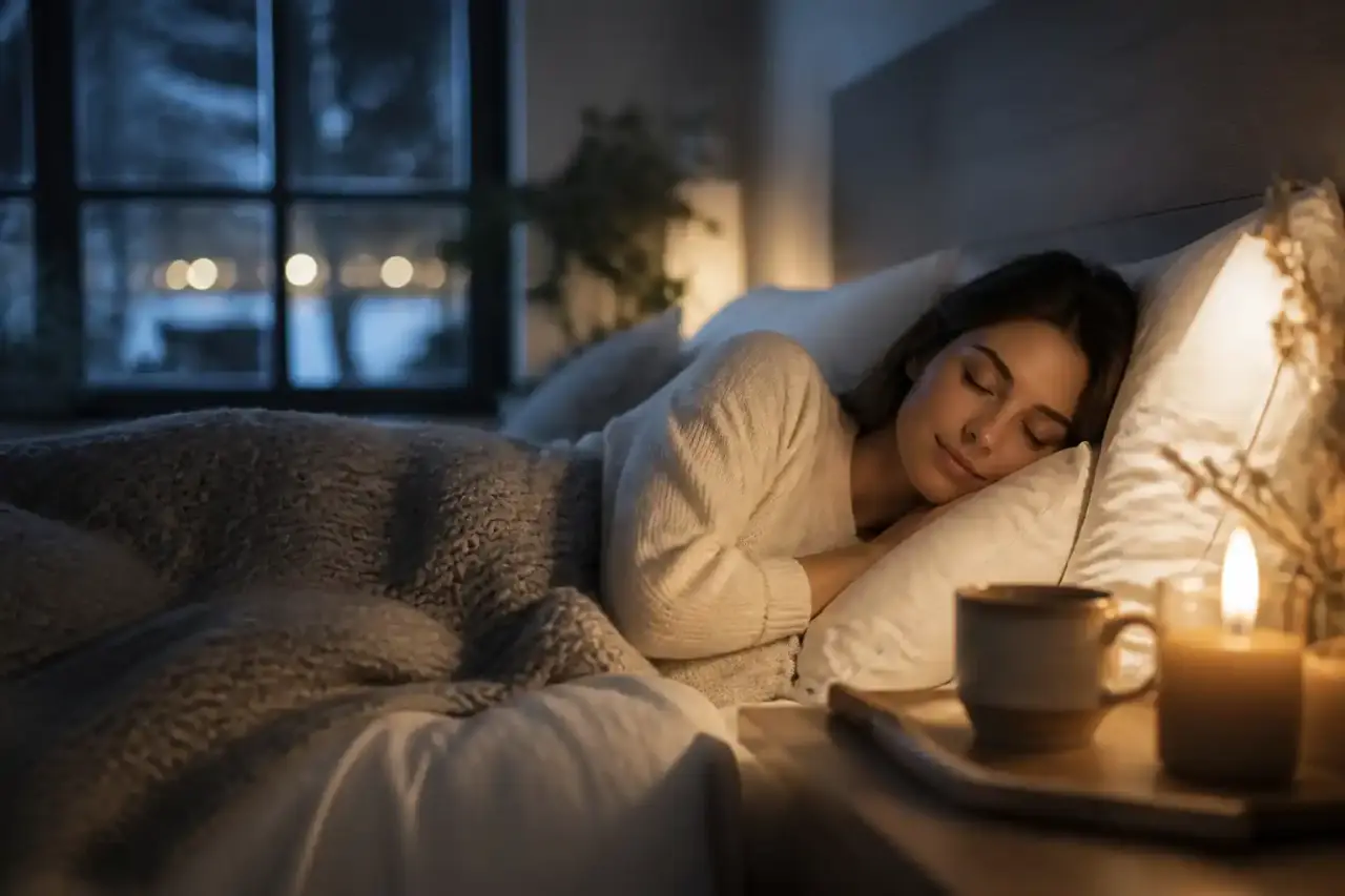 Illustration abstraite d’un sommeil profond en saison froide